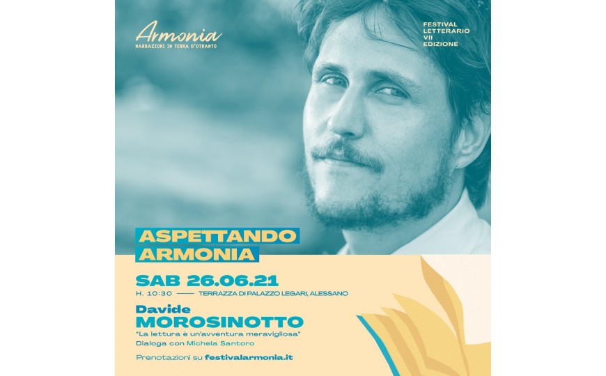 Davide Morosinotto - Sabato 26 giugno - Terrazza di Palazzo Legari, Alessano